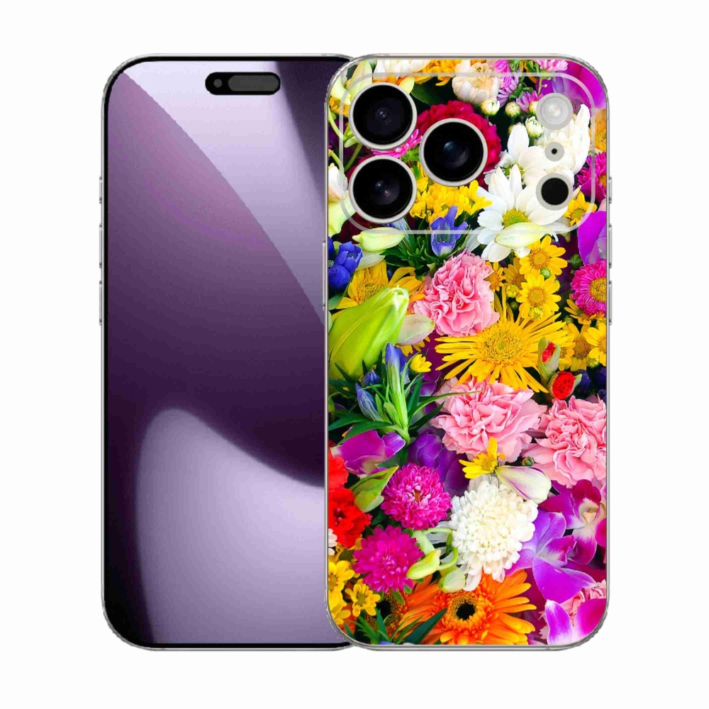 Gelový kryt mmCase na iPhone 17 Pro - květiny 12