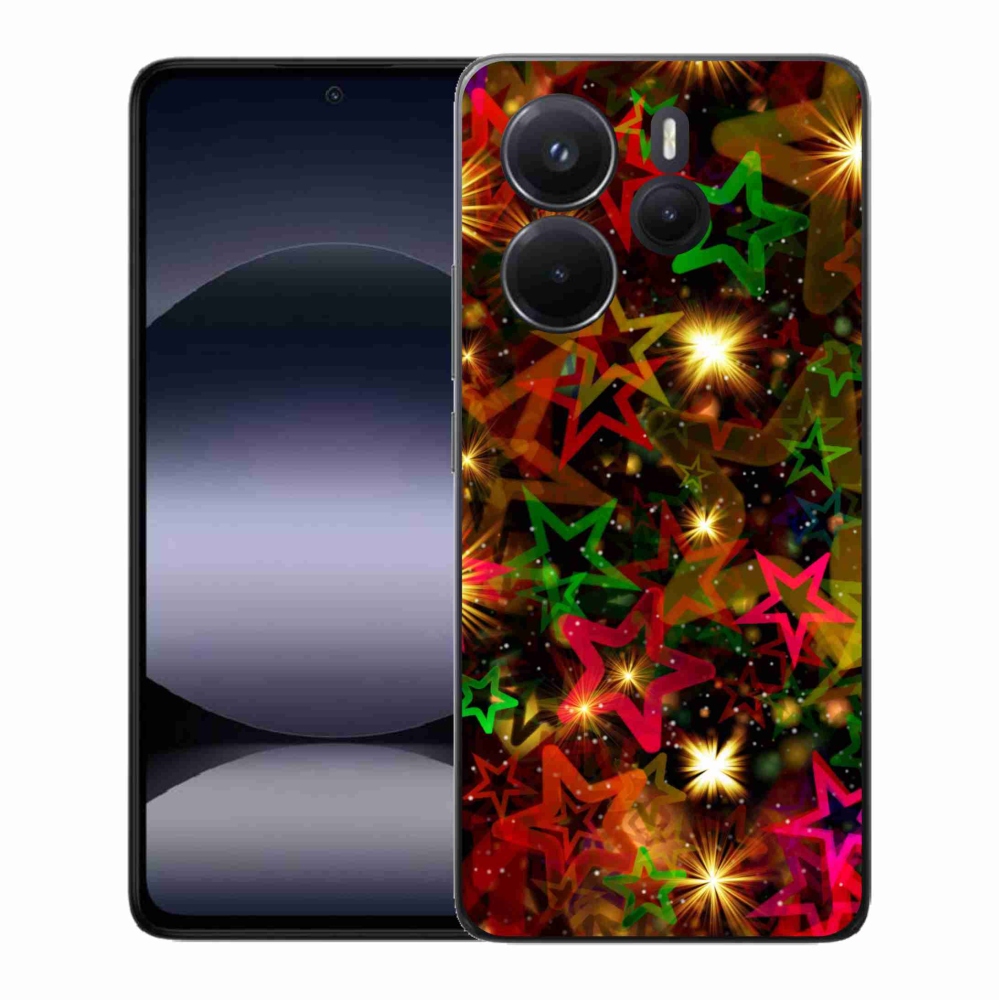 Gelový kryt mmCase na Xiaomi Redmi Note 14 - barevné hvězdičky