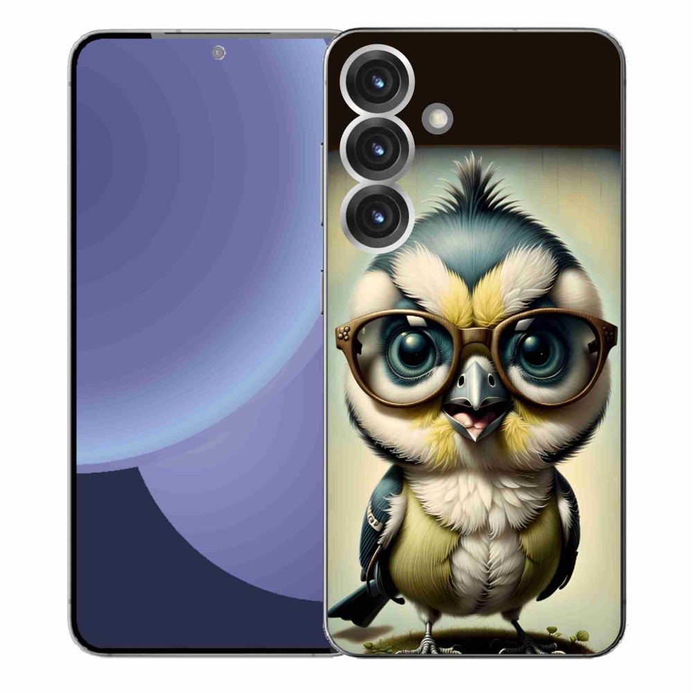 Gelový kryt mmCase na Samsung Galaxy S25+ - mládě s brýlemi