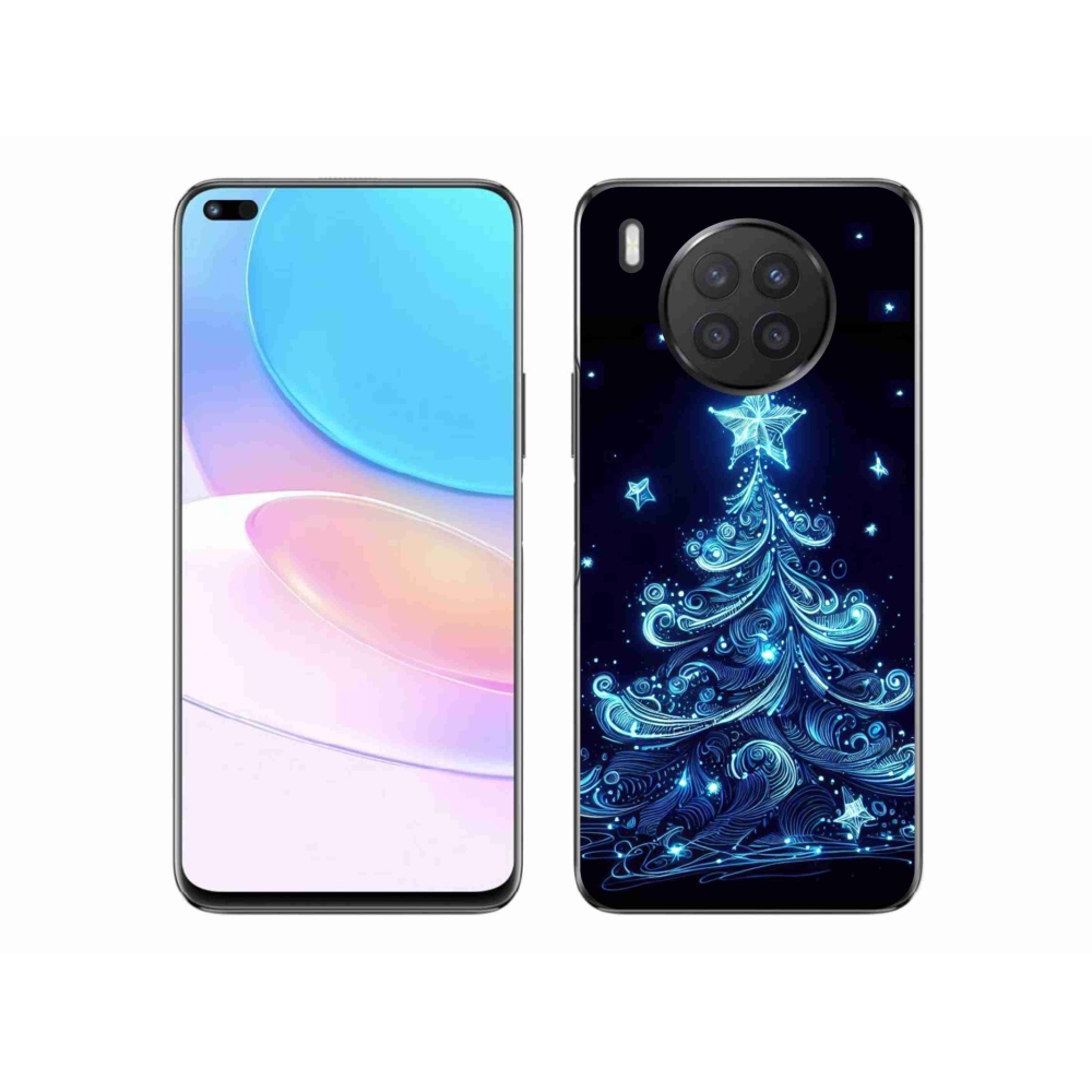 Gelový kryt mmCase na Huawei Nova 8i - neonový vánoční stromek 4