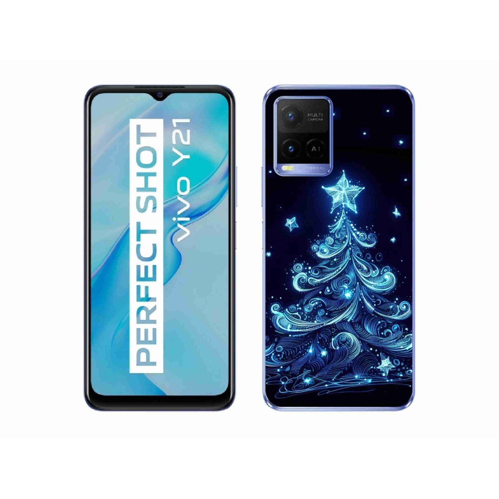 Gelový kryt mmCase na Vivo Y21/Y21s/Y33s - neonový vánoční stromek 4