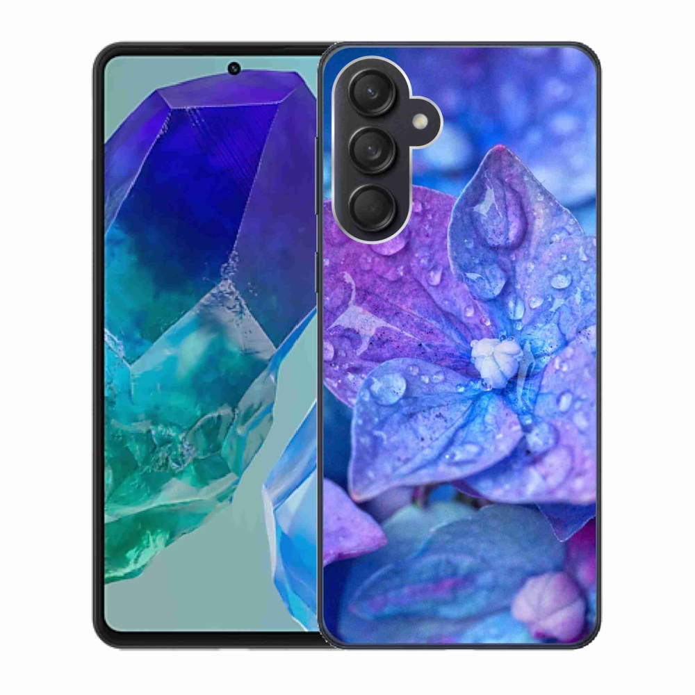 Gelový kryt mmCase na Samsung Galaxy M55 5G - fialový květ