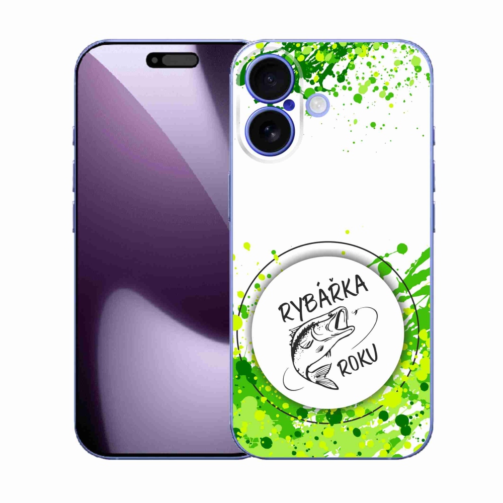 Gelový kryt mmCase na iPhone 17 - rybářka roku bílé pozadí