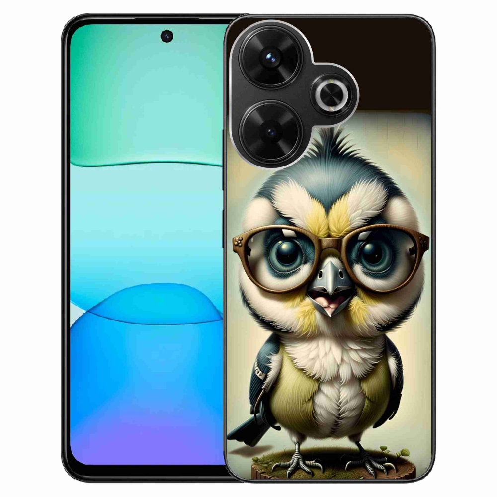 Gelový kryt mmCase na Xiaomi Redmi 13 4G/Poco M6 4G - mládě s brýlemi