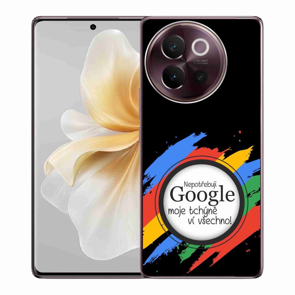 Gelový kryt mmCase na Vivo V40 Lite 5G - tchýně ví všechno černé pozadí