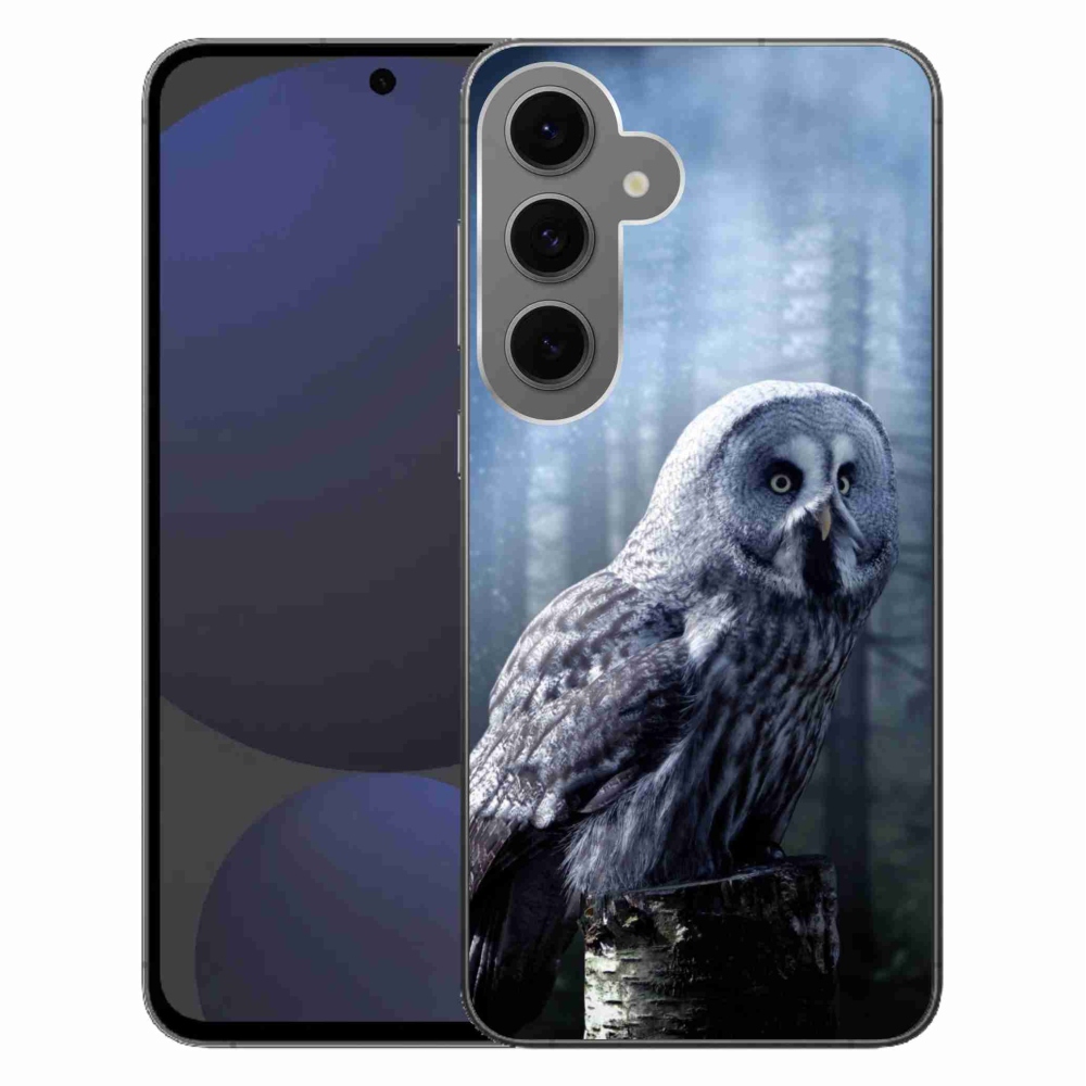 Gelový kryt mmCase na Samsung Galaxy S24 FE - sova
