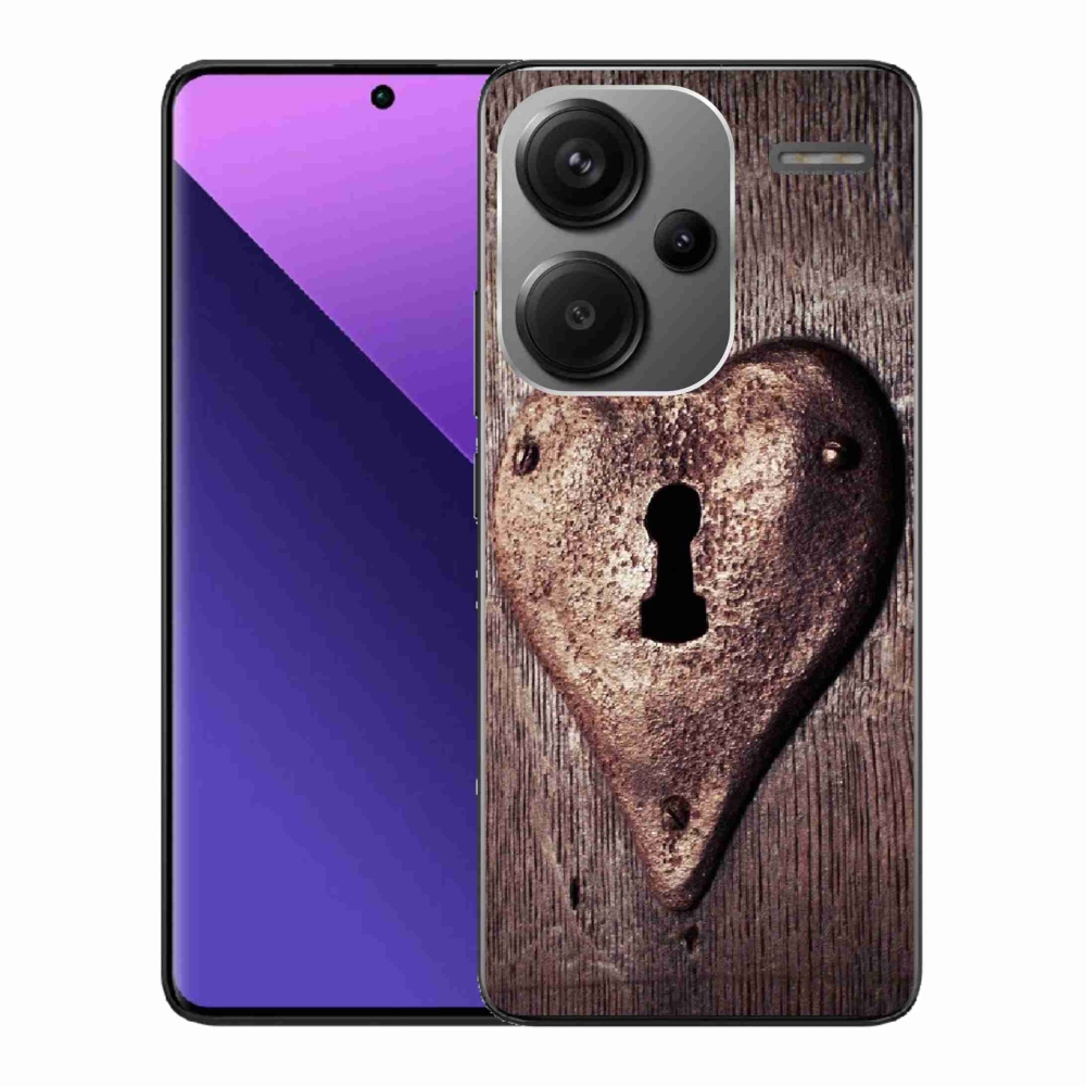 Gelový kryt mmCase na Xiaomi Redmi Note 13 Pro+ 5G - zámek ve tvaru srdce