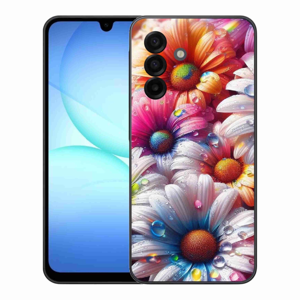 Gelový kryt mmCase na Samsung Galaxy A17 4G/5G - barevné kopretiny