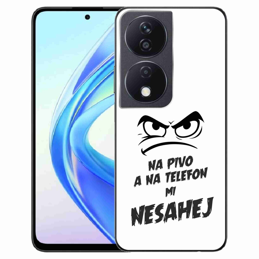 Gelový kryt mmCase na Honor X7b/Honor 90 Smart - pivní motiv 2 bílé pozadí