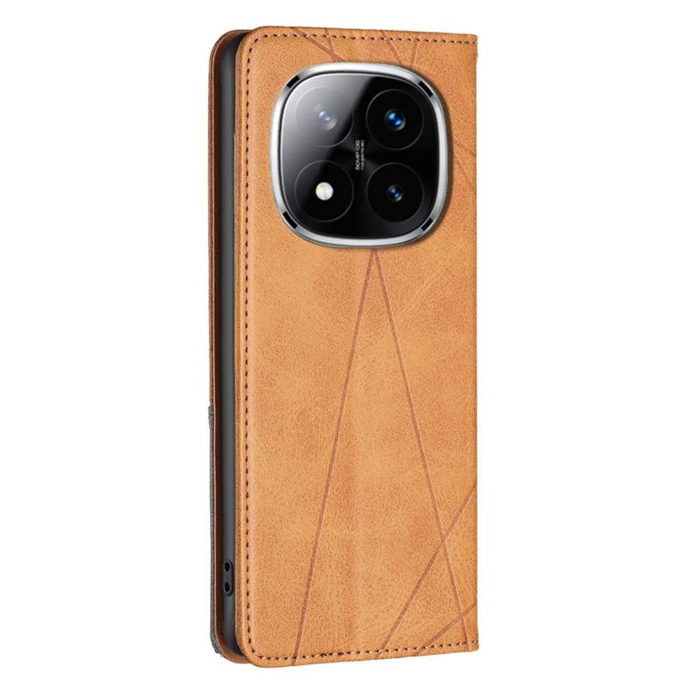 Triangle knížkové pouzdro na Xiaomi Redmi Note 14 Pro - žluté