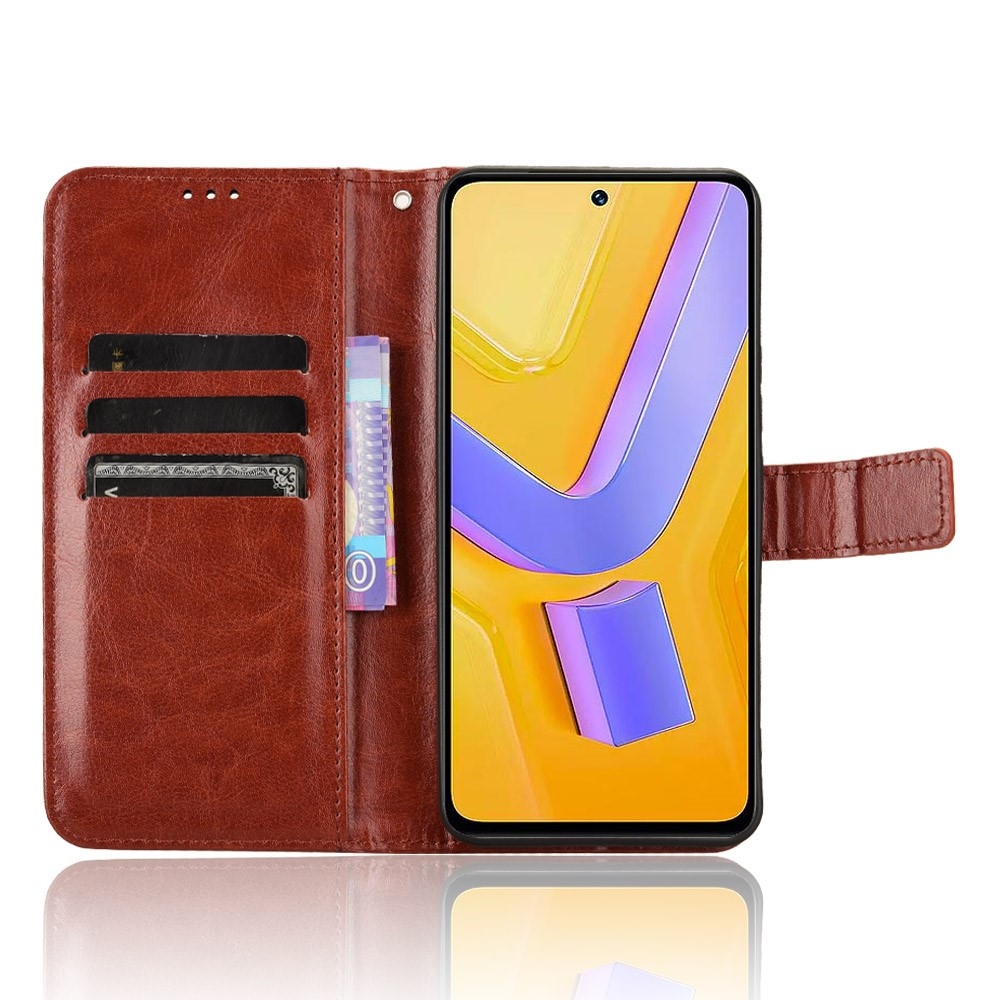Crazy knížkové pouzdro na Vivo V40 SE 4G/5G - hnědé