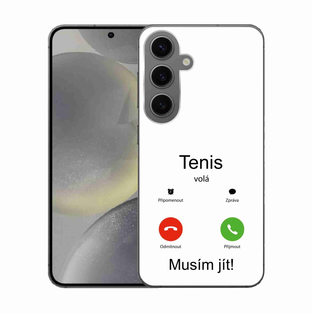 Gelový kryt mmCase na Samsung Galaxy S24 - tenis volá bílé pozadí