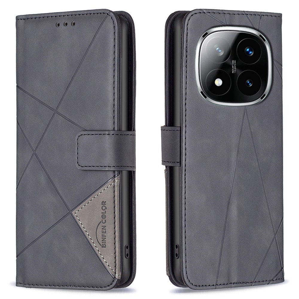 BNF Triangle knížkové pouzdro na Xiaomi Redmi Note 14 Pro - černé