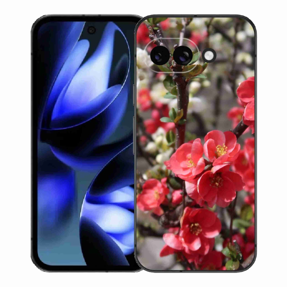 Gelový kryt mmCase na Google Pixel 9a - červené květy