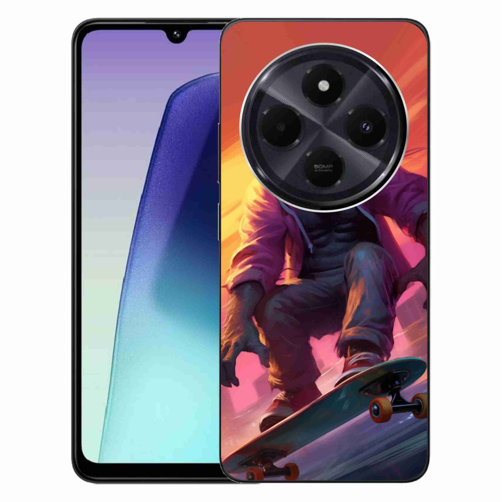 Gelový kryt mmCase na Xiaomi Redmi 14C/Poco C75 - gorila na skateboardu
