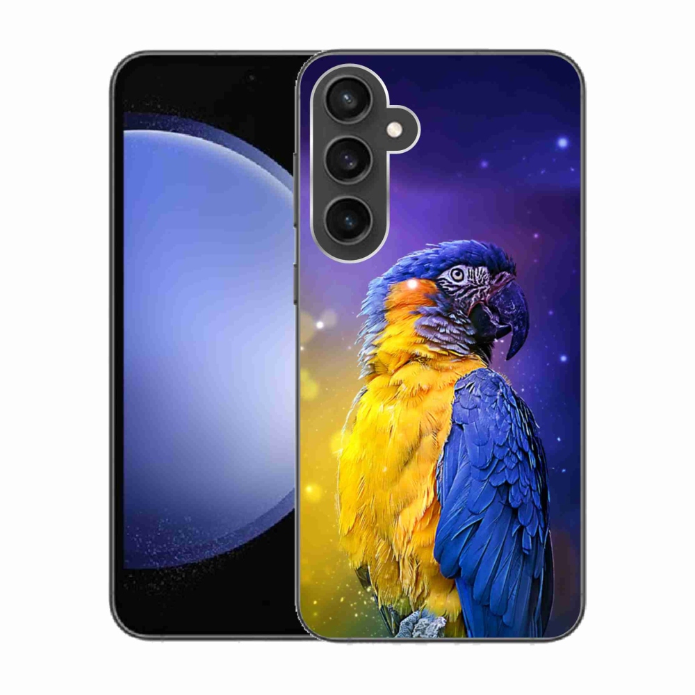 Gelový obal mmCase na Samsung Galaxy S23 FE - papoušek ara 1