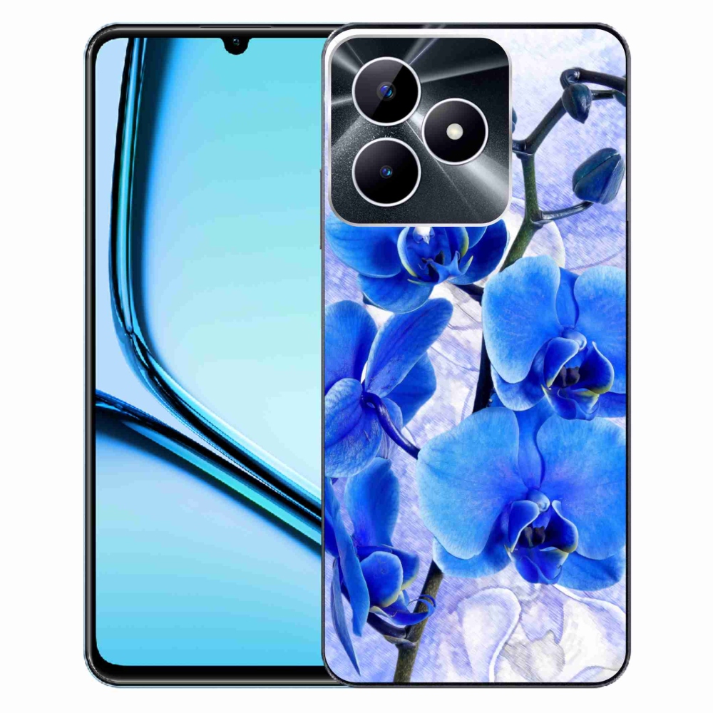 Gelový kryt mmCase na Realme Note 50 - modré květy