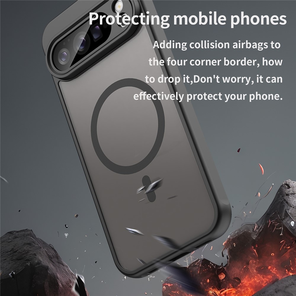 Case matný gelový obal s MagSafe na Google Pixel 10 Pro XL - černý