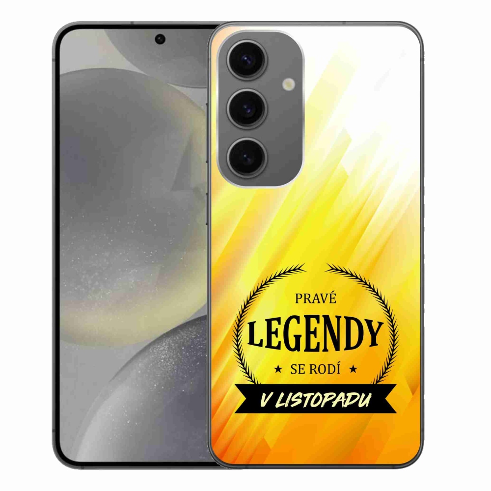Gelový kryt mmCase na Samsung Galaxy S24+ - legendy v listopadu žluté pozadí