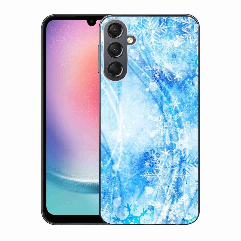 Gelový kryt mmCase na Samsung Galaxy A24 - sněhové vločky