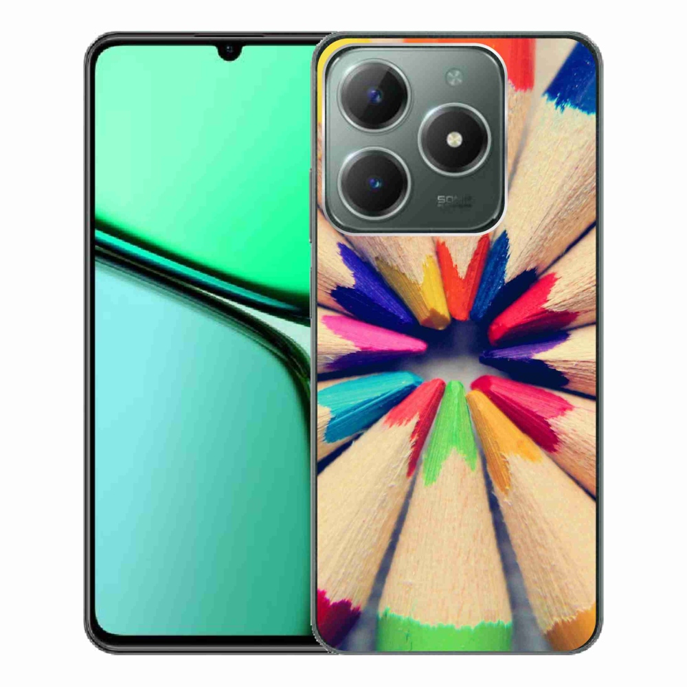 Gelový kryt mmCase na Realme C61 - pastelky 