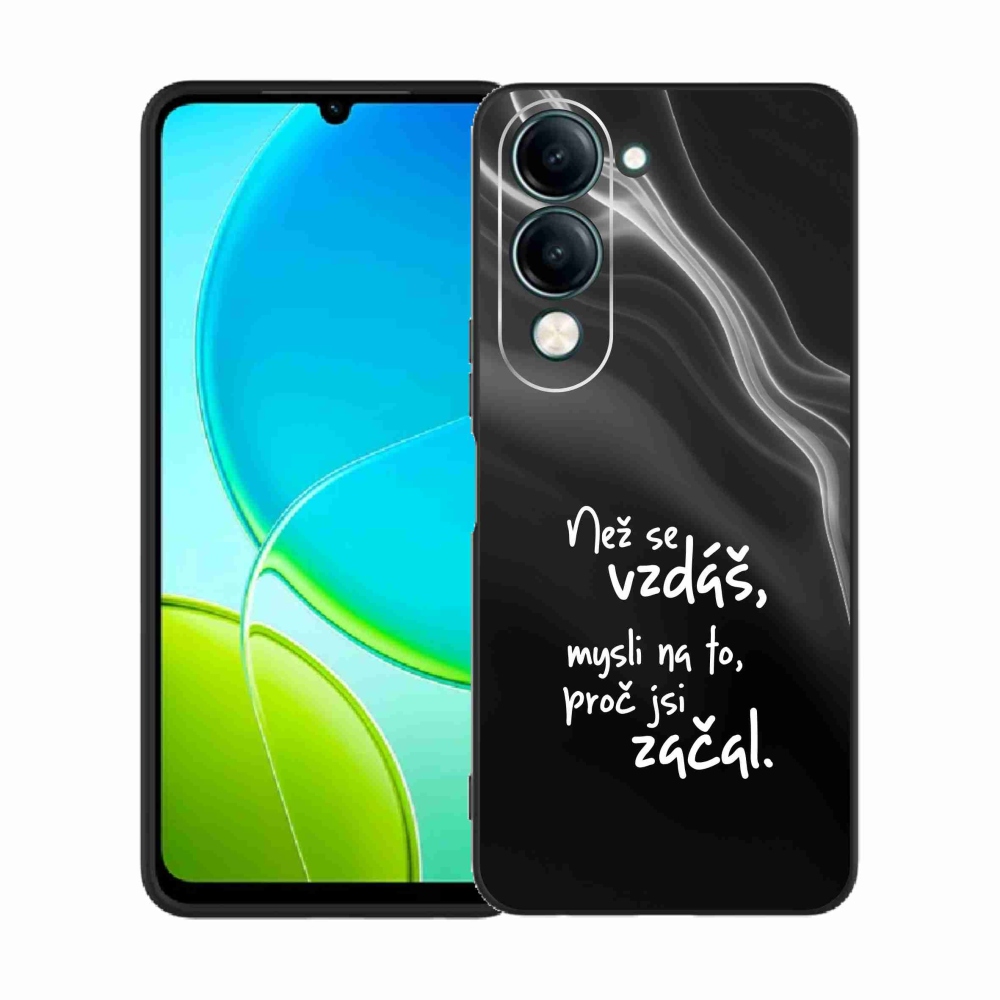 Gelový kryt mmCase na Vivo Y29s 5G - citát 2 černé pozadí