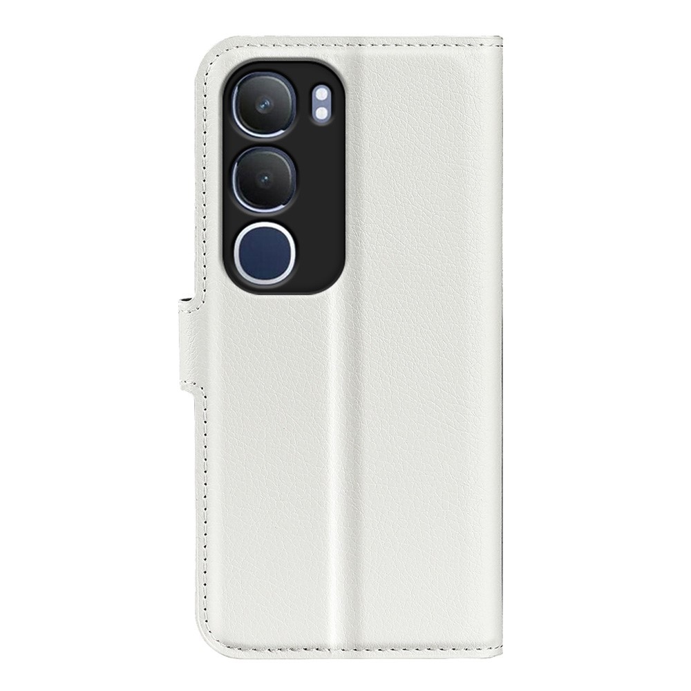 Litchi knížkové pouzdro na Vivo Y19s - bílé