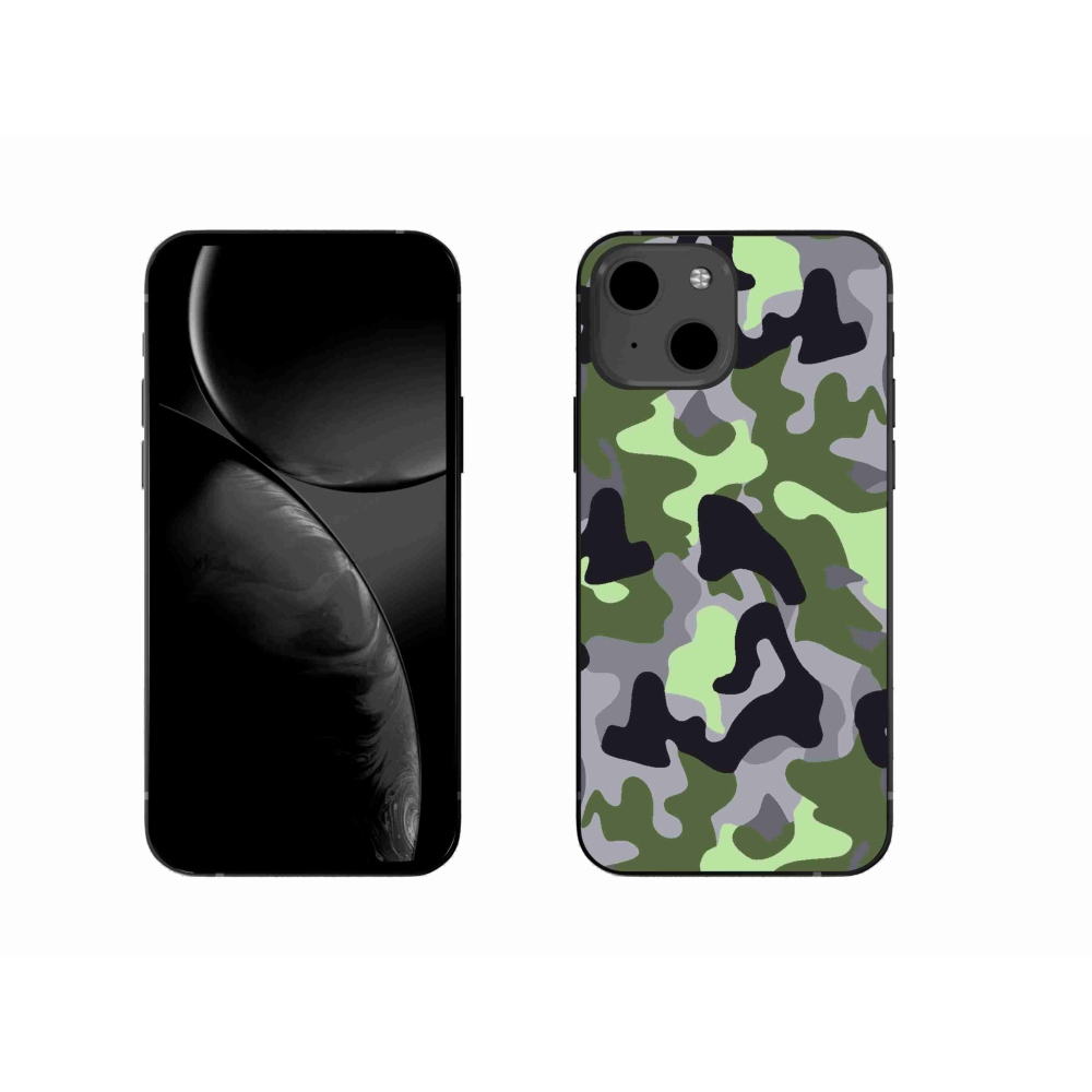 Gelový kryt mmCase na iPhone 13 6.1 - maskáčový vzor 7