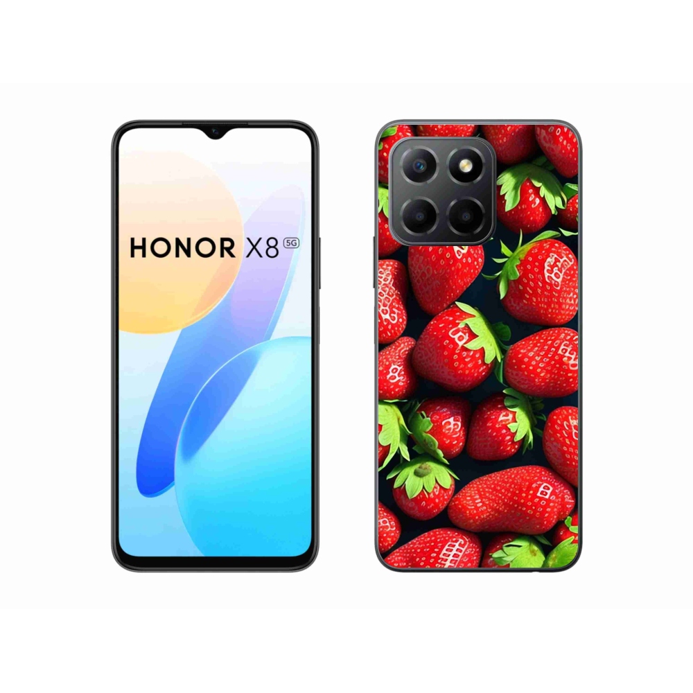 Gelový kryt mmCase na Honor X8 5G - jahody