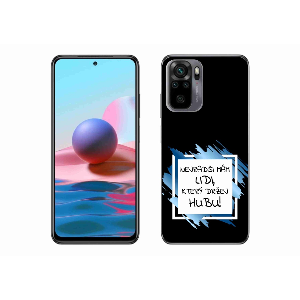 Gelový kryt mmCase na Xiaomi Poco M5s - vtipný text 7 bíločerné pozadí