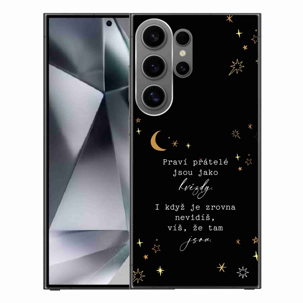 Gelový kryt mmCase na Samsung Galaxy S24 Ultra - citát 6 černé pozadí