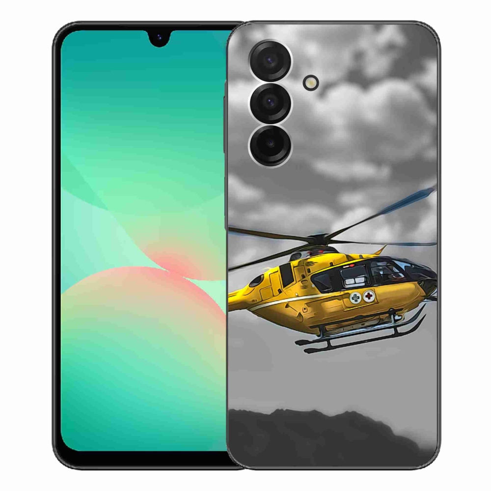 Gelový kryt mmCase na Samsung Galaxy A26 5G - žlutá helikoptéra