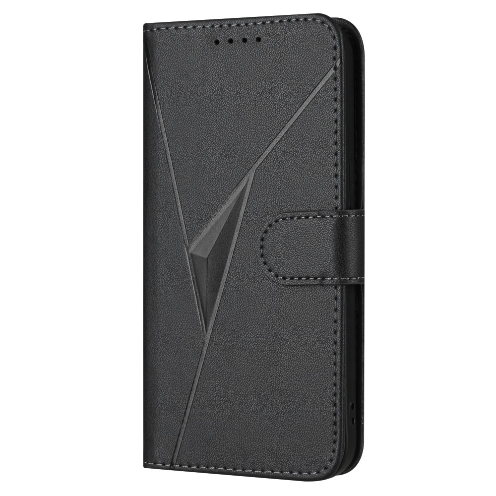 Triangles knížkové pouzdro na Vivo V50 Lite 4G/5G - černé