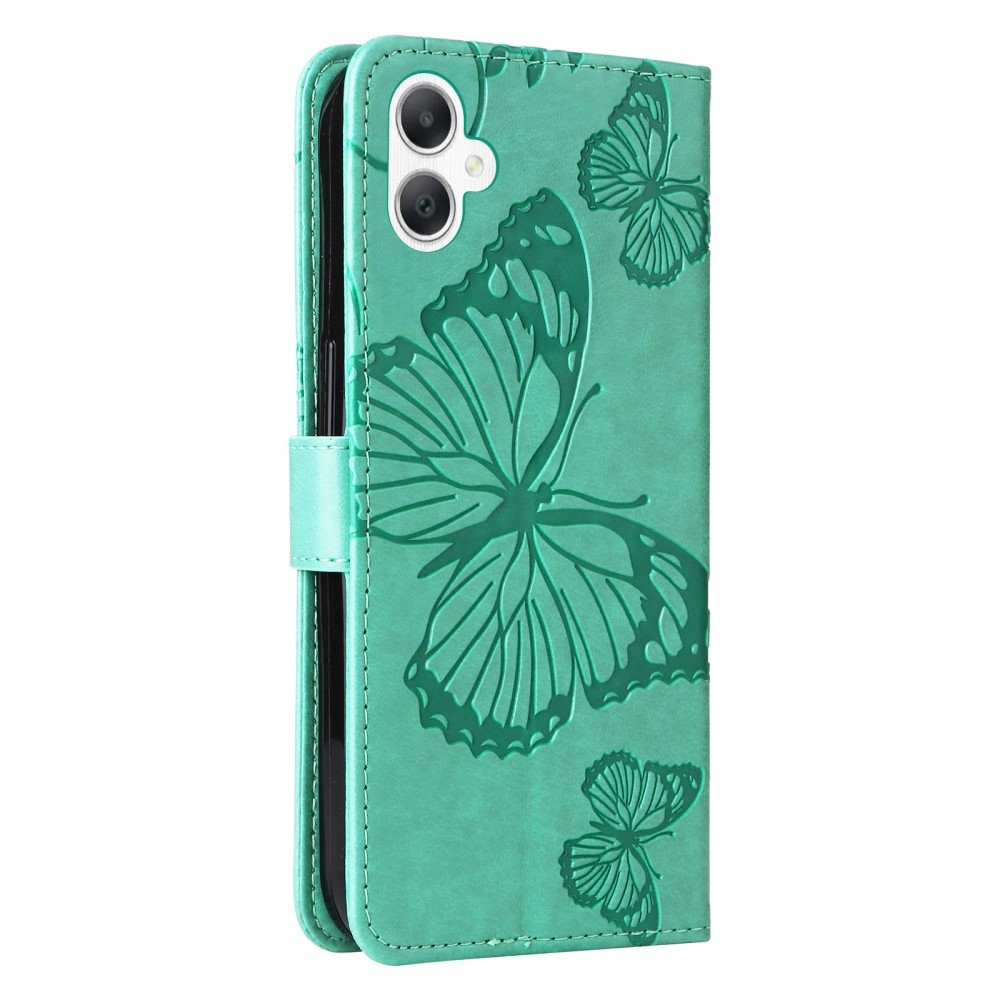 Big Butterfly knížkové pouzdro na Samsung Galaxy A06 4G - modrozelené