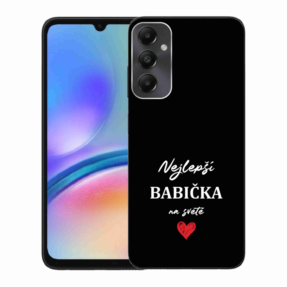 Gelový kryt mmCase na Samsung Galaxy A05s - nejlepší babička 1 černé pozadí