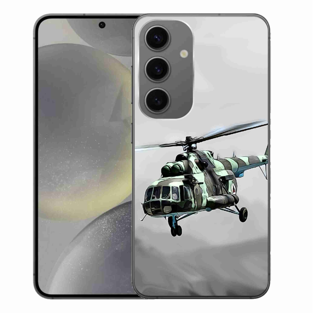 Gelový kryt mmCase na Samsung Galaxy S24+ - vojenský vrtulník