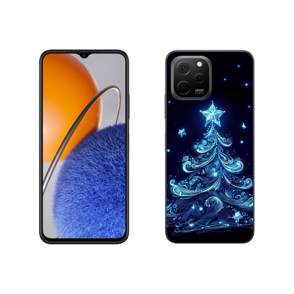 Gelový kryt mmCase na Huawei Nova Y61 - neonový vánoční stromek 4