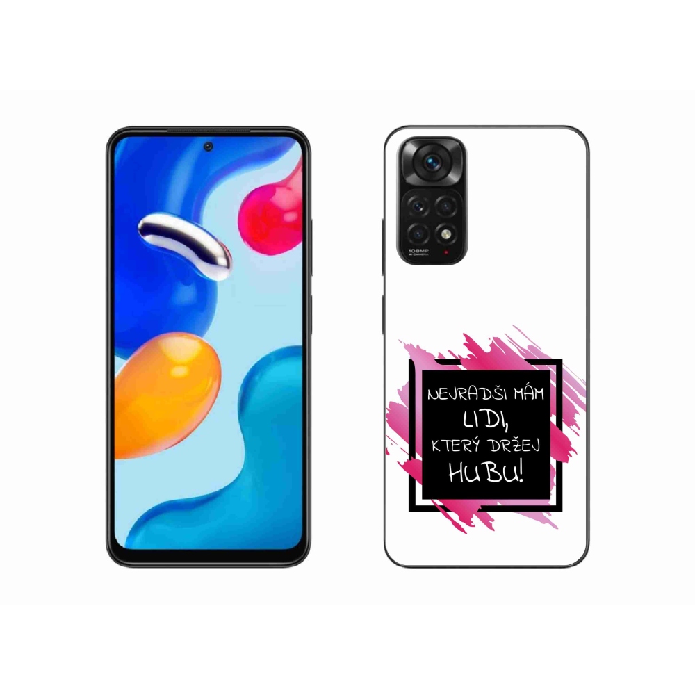 Gelový kryt mmCase na Xiaomi Redmi Note 11S 4G - vtipný text 7 černobílé pozadí