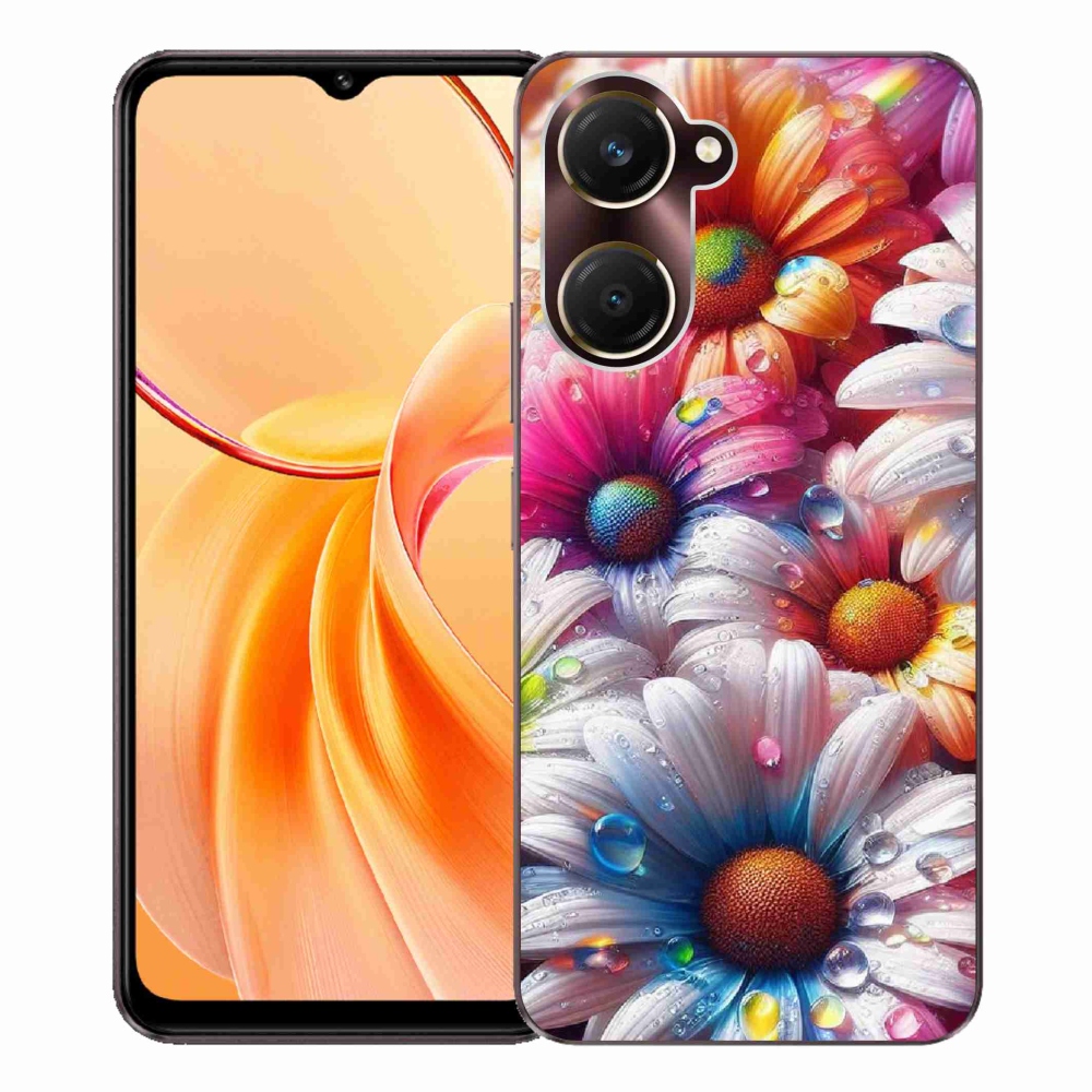 Gelový kryt mmCase na Vivo Y28s 5G - barevné kopretiny