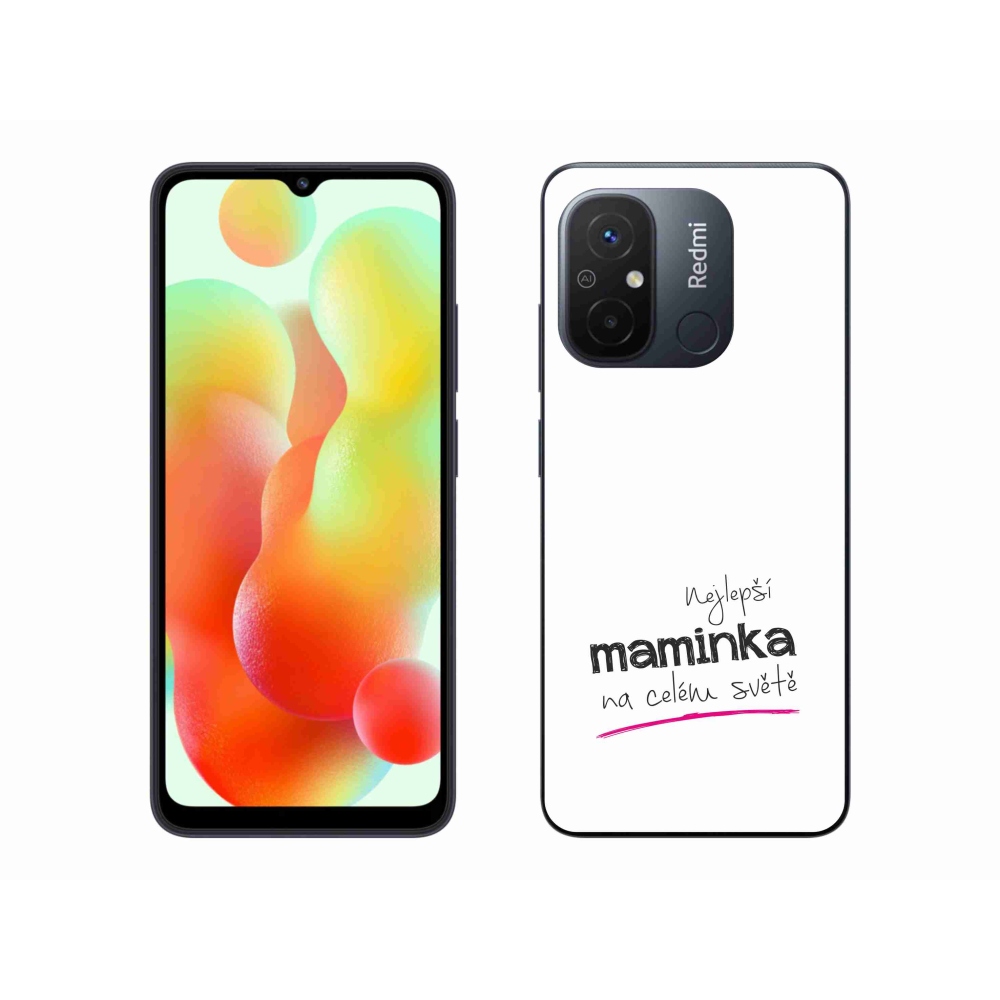 Gelový kryt mmCase na Xiaomi Redmi 12C - nejlepší maminka 4 bílé pozadí