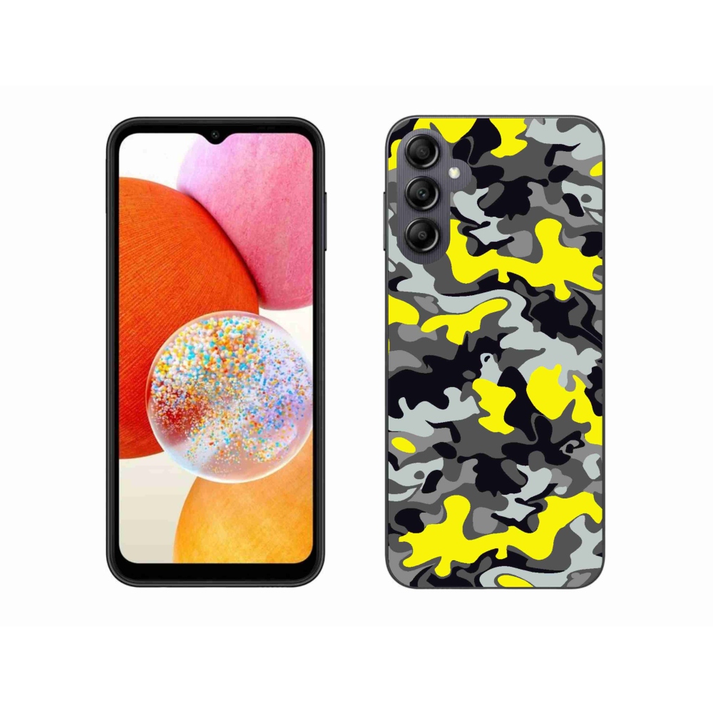 Gelový kryt mmCase na Samsung Galaxy A14 4G/5G - maskáčový vzor 6