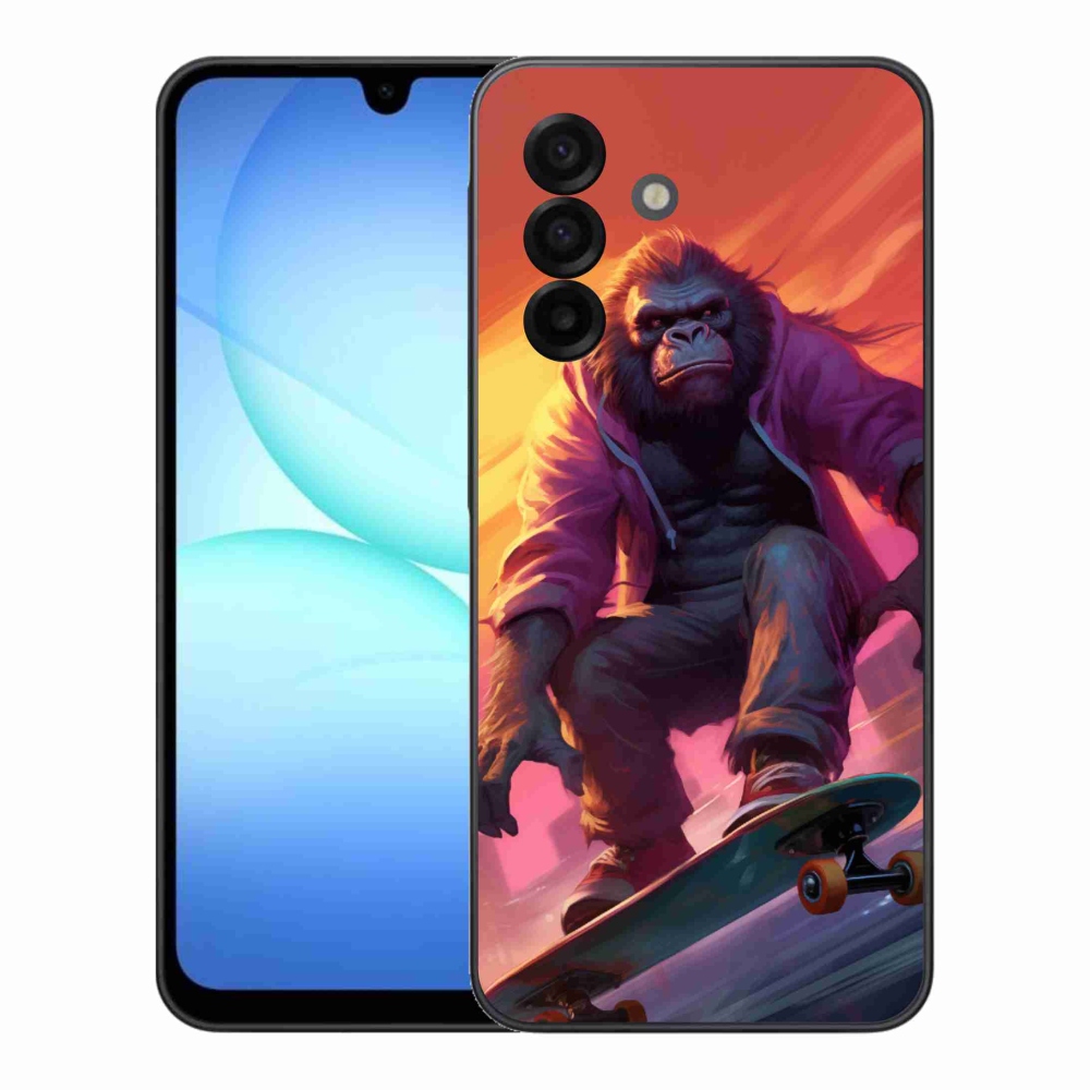 Gelový kryt mmCase na Samsung Galaxy A17 5G - gorila na skateboardu