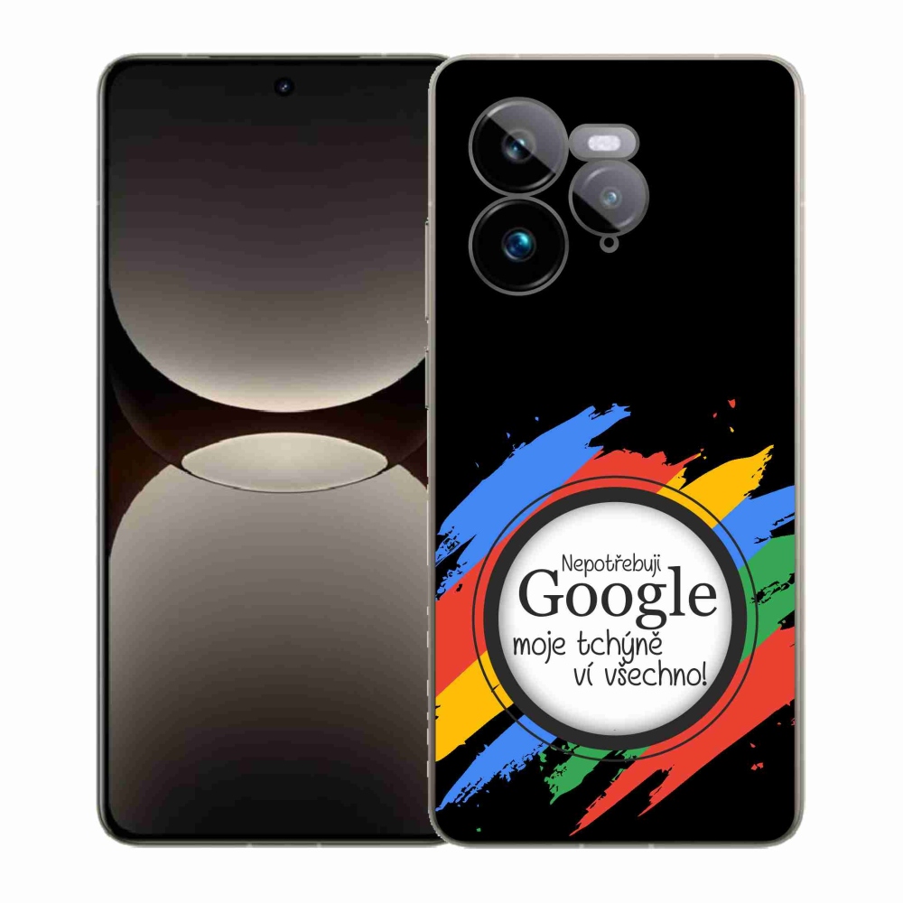 Gelový kryt mmCase na Realme GT 7 Pro 5G - tchýně ví všechno černé pozadí