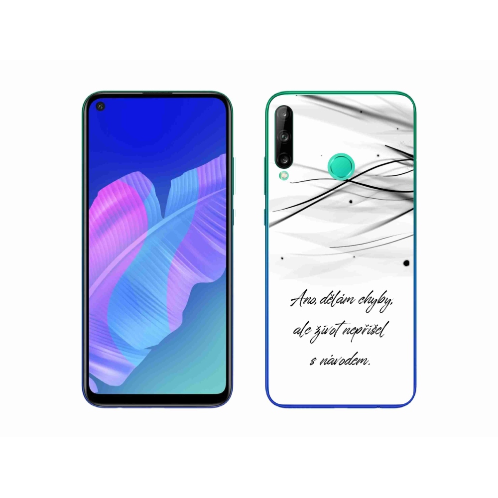 Gelový kryt mmCase na Huawei P40 Lite E - citát bílé pozadí
