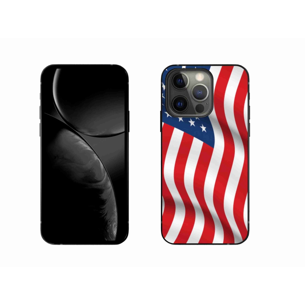 Gelový kryt mmCase na mobil iPhone 13 Pro 6.1 - USA vlajka
