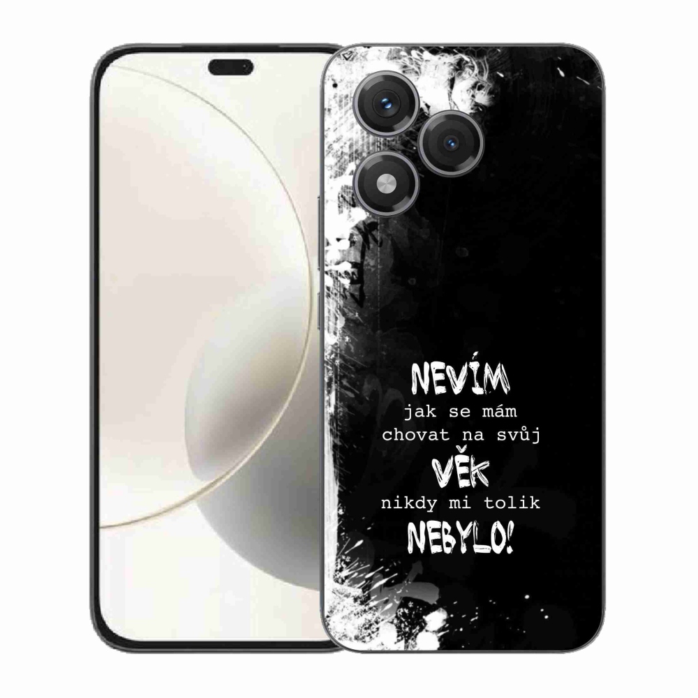 Gelový kryt mmCase na Honor 400 Lite - vtipný text 14 černé pozadí