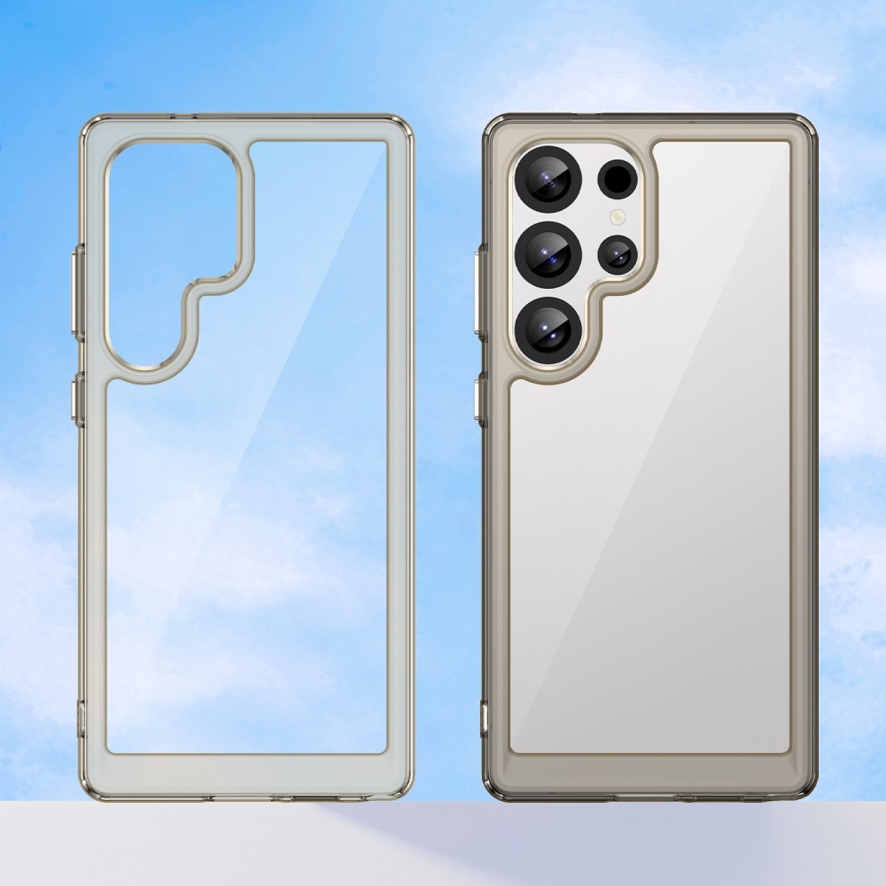 Gelový obal s pevnými zády na Samsung Galaxy S25 Ultra - šedý