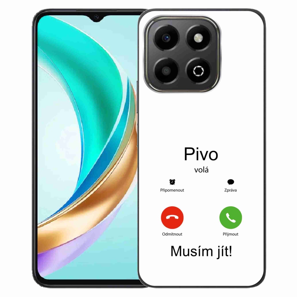 Gelový kryt mmCase na Honor X6b - pivo volá bílé pozadí