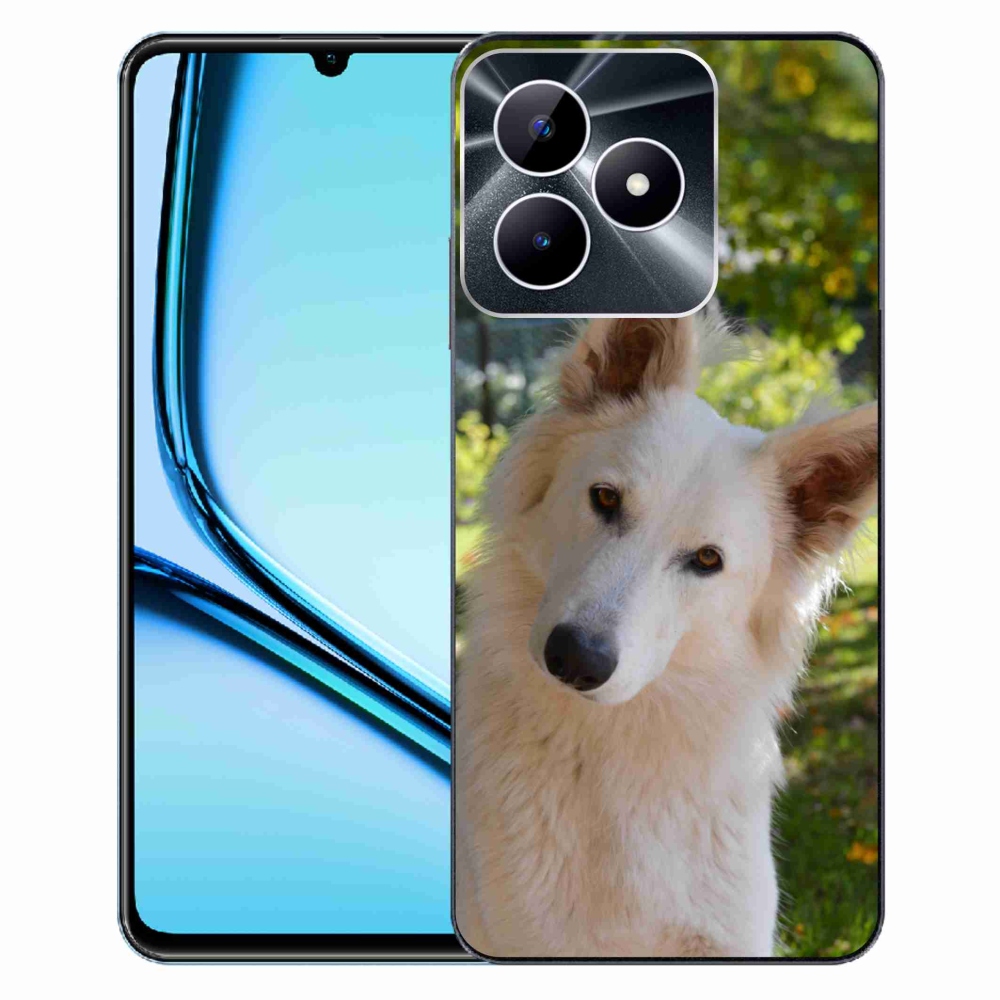 Gelový kryt mmCase na Realme Note 50 - bílý švýcarský ovčák 1