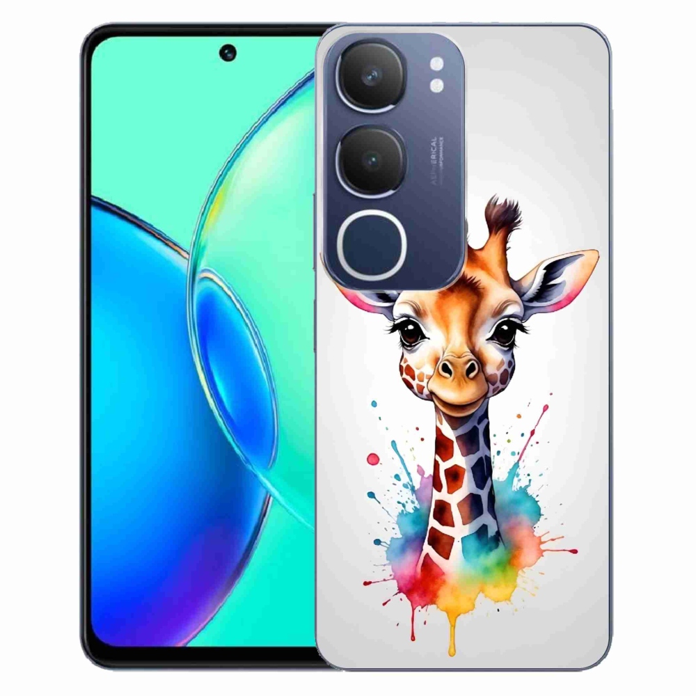 Gelový kryt mmCase na Vivo Y19s - žirafa 1